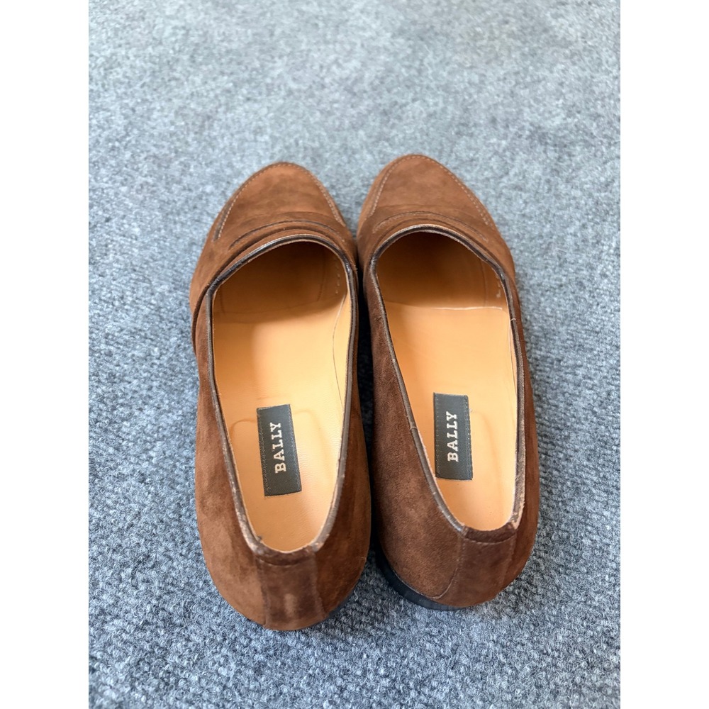 Bally Chestnut Suede Penny Loafers - Picture 9 of 10